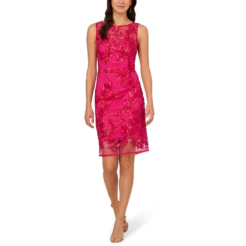Adrianna Papell Womens Sequin Embroidered Cocktail And Party Dress Tunics Occasion special Adrianna Papell Womens Sequin Embroidered Cocktail And Party Dress Tunics Occasion special