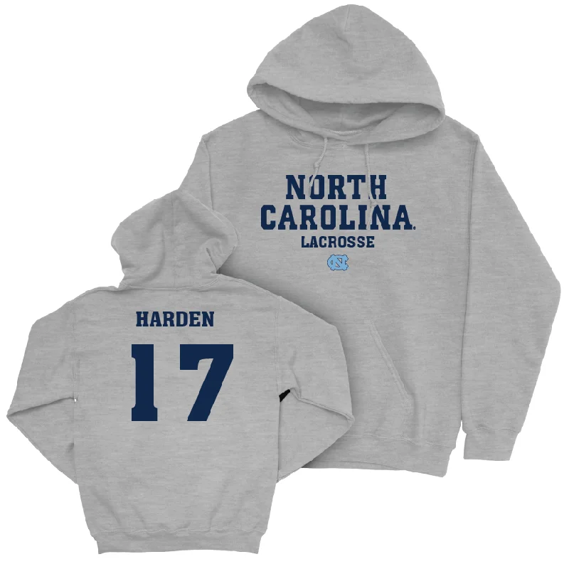 UNC Women's Lacrosse Sport Grey Staple Hoodie - Kaleigh Harden Hoodie with Tied Waist Feminine Flattering UNC Women's Lacrosse Sport Grey Staple Hoodie - Kaleigh Harden Hoodie with Tied Waist Feminine Flattering