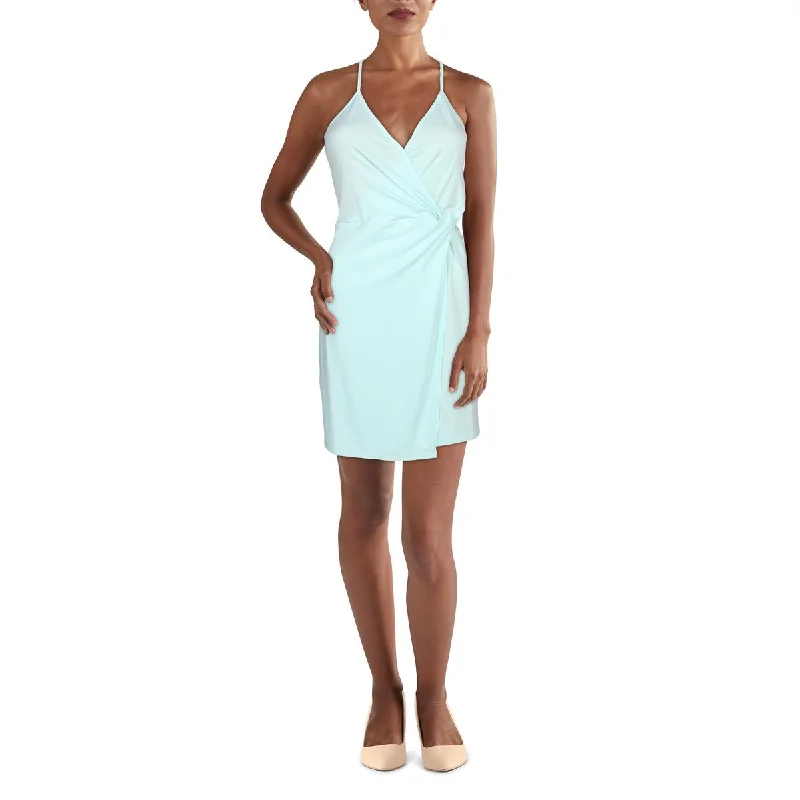 BCBGeneration Womens Faux Wrap Short Cocktail and Party Dress Tunics Floral girly