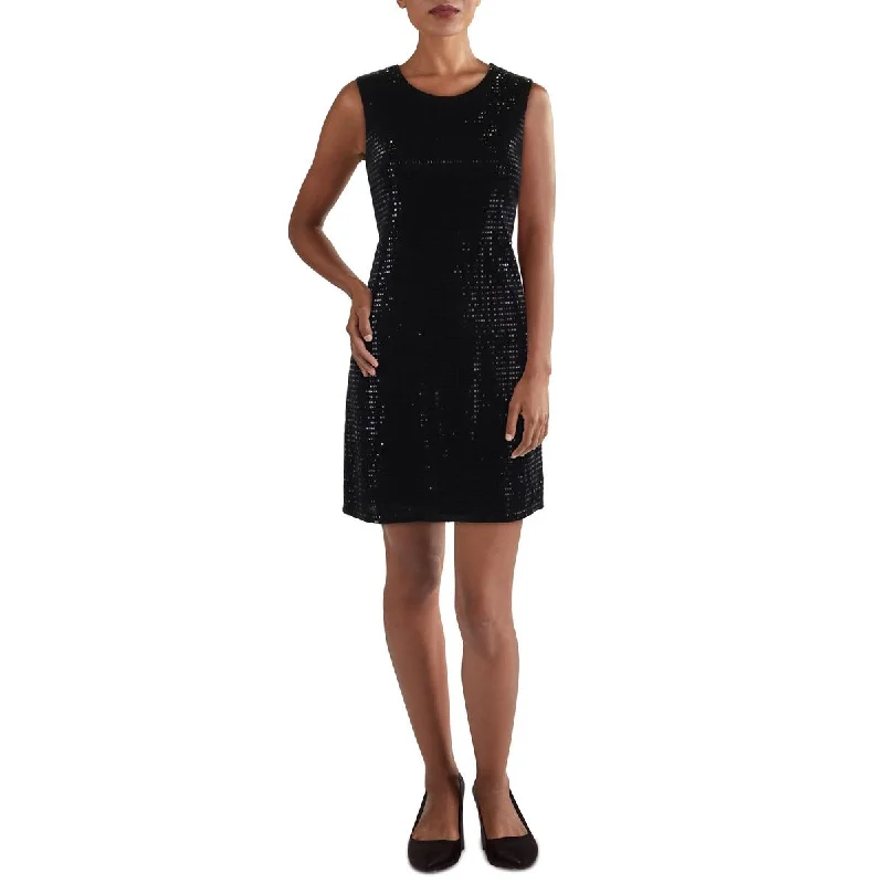 Aqua Womens Sequin Shift Cocktail And Party Dress Tunics Prom sequined