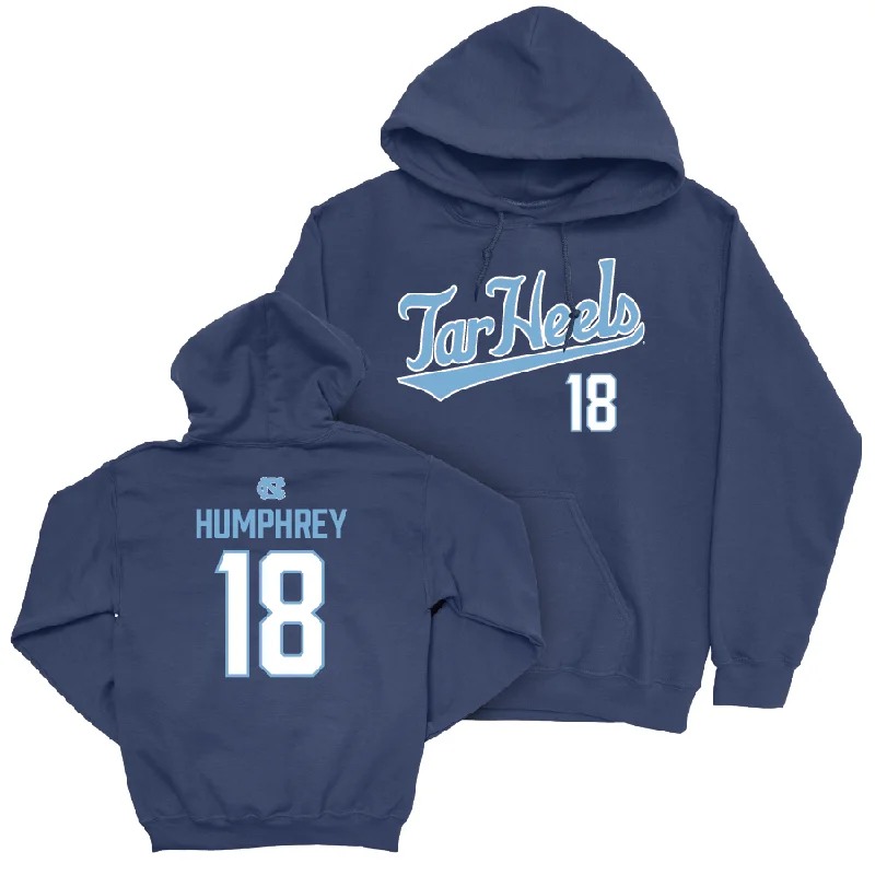 UNC Women's Lacrosse Navy Script Hoodie - Ashley Humphrey Hoodie with Longline Fit Extended Stylish UNC Women's Lacrosse Navy Script Hoodie - Ashley Humphrey Hoodie with Longline Fit Extended Stylish