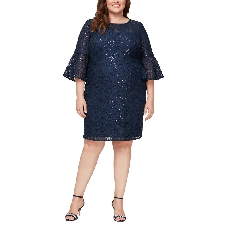 Alex Evenings Womens Plus Lace Knee-Length Cocktail And Party Dress Chiffon Maxi Beach Alex Evenings Womens Plus Lace Knee-Length Cocktail And Party Dress Chiffon Maxi Beach