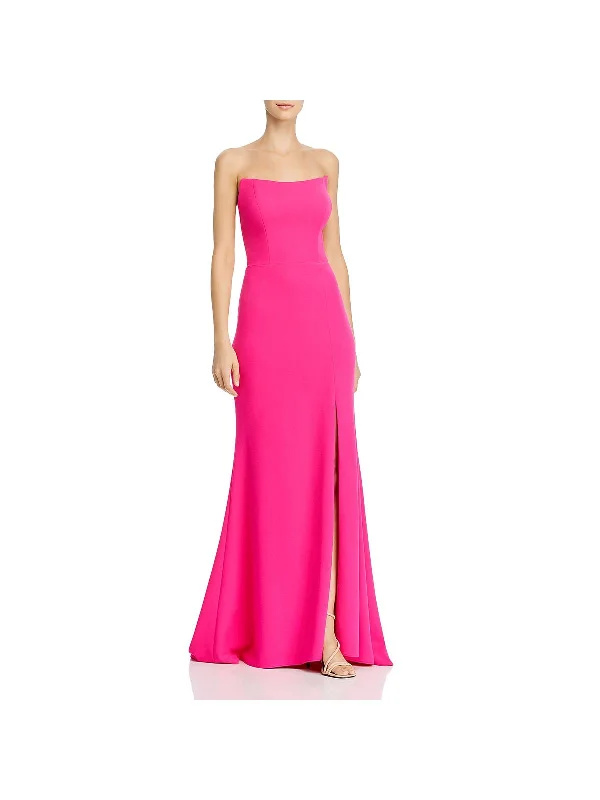 Womens Twill Strapless Evening Dress Tunics Essential wardrobe