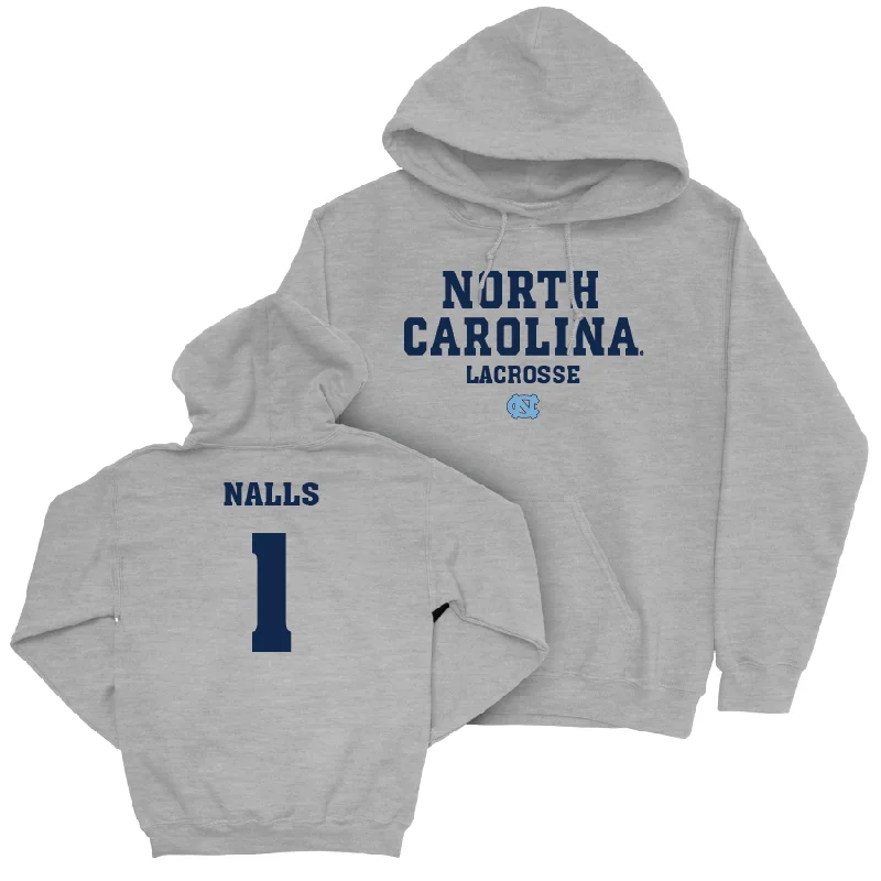 UNC Women's Lacrosse Sport Grey Staple Hoodie - Emily Nalls Hoodie with Monochrome Minimalist Simple UNC Women's Lacrosse Sport Grey Staple Hoodie - Emily Nalls Hoodie with Monochrome Minimalist Simple