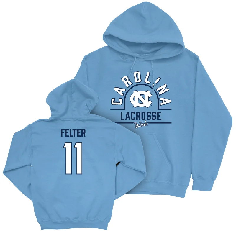 UNC Women's Lacrosse Carolina Blue Classic Hoodie - Darcy Felter Hoodie Dress Longline Feminine UNC Women's Lacrosse Carolina Blue Classic Hoodie - Darcy Felter Hoodie Dress Longline Feminine