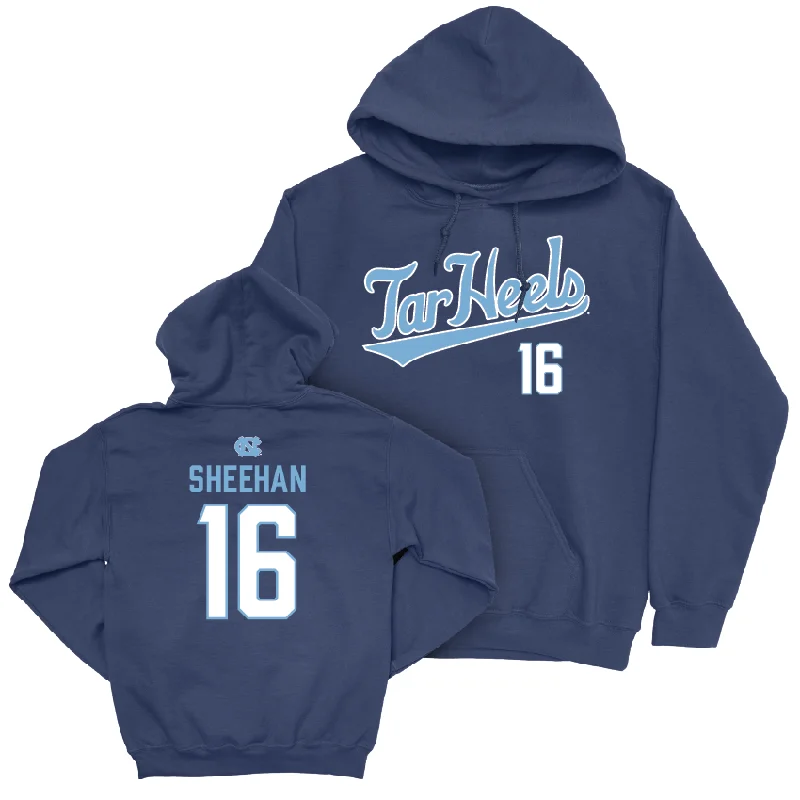 UNC Women's Lacrosse Navy Script Hoodie - Amelia Sheehan Hoodie with Hidden Zipper Minimalist Clean UNC Women's Lacrosse Navy Script Hoodie - Amelia Sheehan Hoodie with Hidden Zipper Minimalist Clean