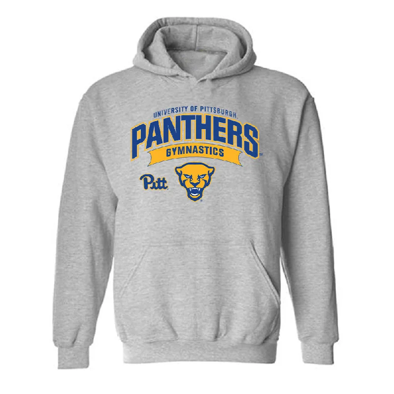 Pittsburgh - NCAA Women's Gymnastics : Lila Pileggi - Classic Fashion Shersey Hooded Sweatshirt Hoodie with Distressed Vintage Worn Pittsburgh - NCAA Women's Gymnastics : Lila Pileggi - Classic Fashion Shersey Hooded Sweatshirt Hoodie with Distressed Vintage Worn
