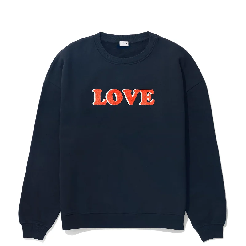 The Oversized LOVE Sweatshirt - Navy Hoodie Sweatshirt Pullover