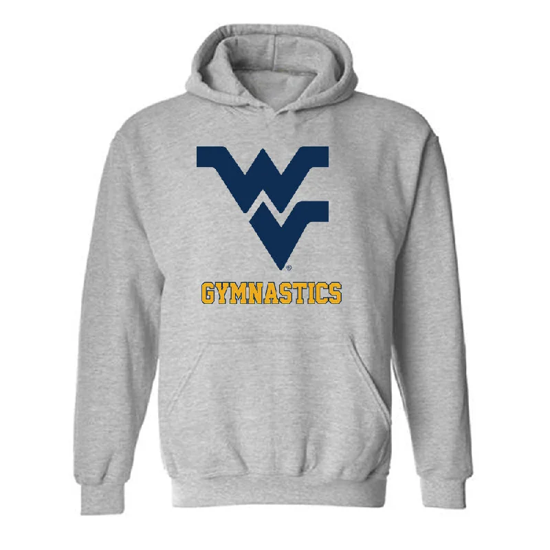 West Virginia - NCAA Women's Gymnastics : Taylor Tuohy - Fashion Shersey Hooded Sweatshirt Hoodie with Monochrome Minimalist Simple West Virginia - NCAA Women's Gymnastics : Taylor Tuohy - Fashion Shersey Hooded Sweatshirt Hoodie with Monochrome Minimalist Simple