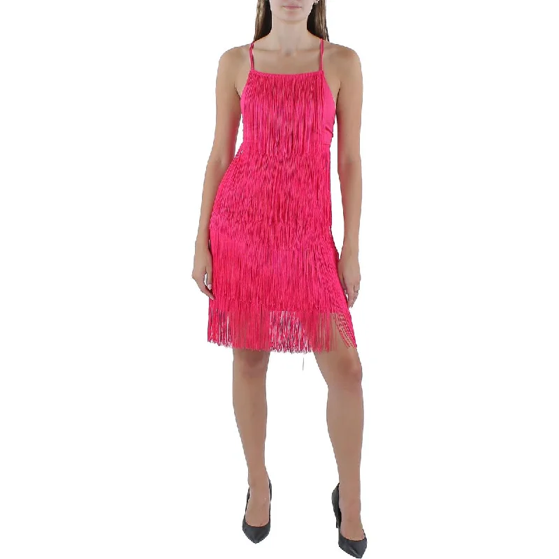 Bebe Womens   Fringe Mini Cocktail And Party Dress Tunics Top rated