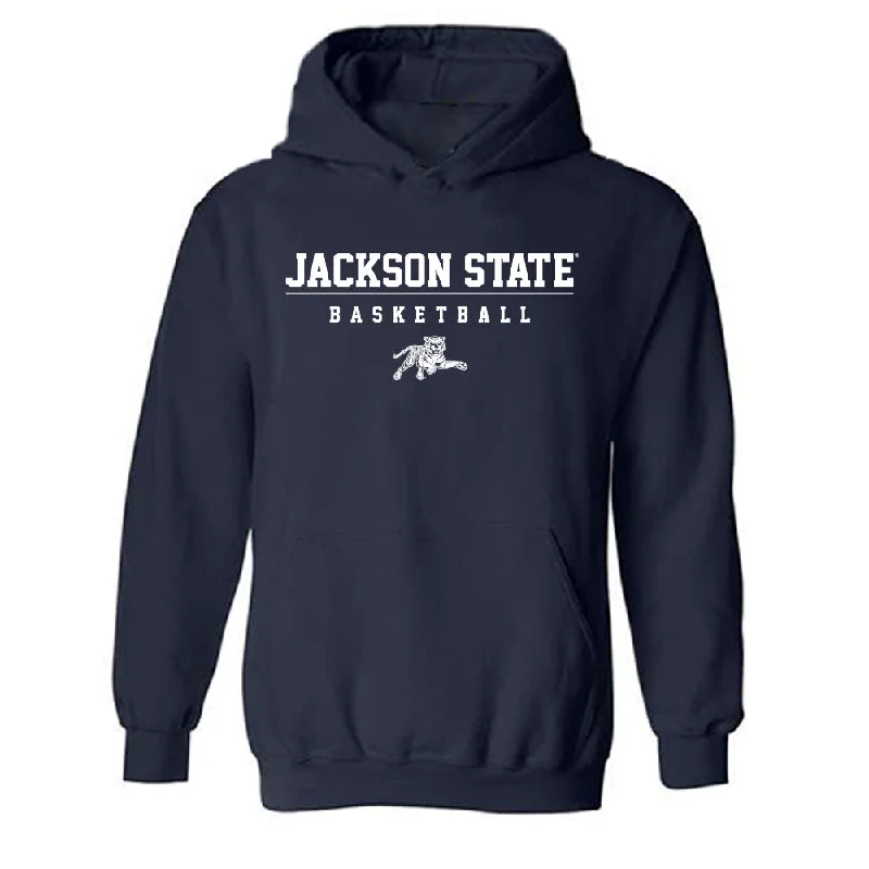 Jackson State - NCAA Women's Basketball : Zaria Glover - Classic Shersey Hooded Sweatshirt Hoodie with Emblem Brand Identity Jackson State - NCAA Women's Basketball : Zaria Glover - Classic Shersey Hooded Sweatshirt Hoodie with Emblem Brand Identity