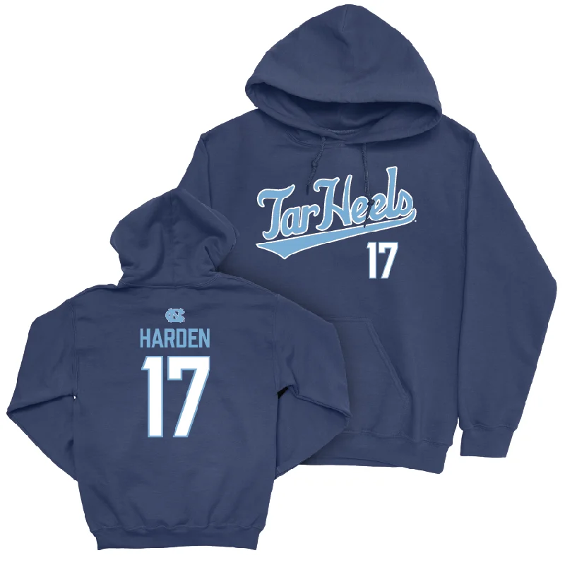 UNC Women's Lacrosse Navy Script Hoodie - Kaleigh Harden Hoodie with Elastic Waist Stretchable Comfortable UNC Women's Lacrosse Navy Script Hoodie - Kaleigh Harden Hoodie with Elastic Waist Stretchable Comfortable