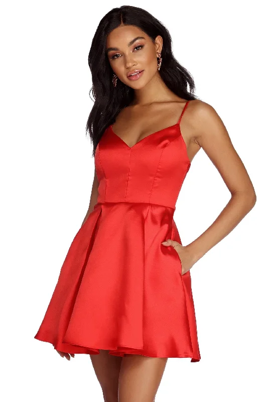 Jenny Formal Stylish Satin Party Dress Tunics Business professional