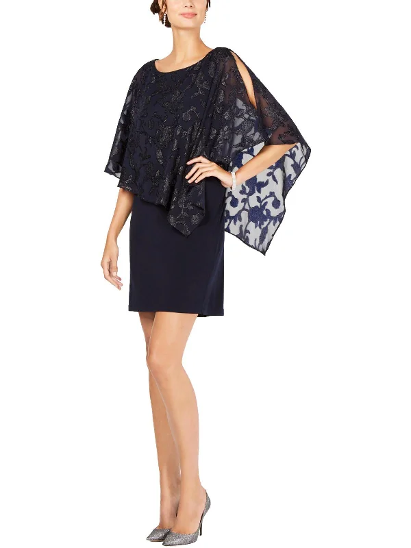 Womens P Metallic Capelet Dress Tunics Top rated