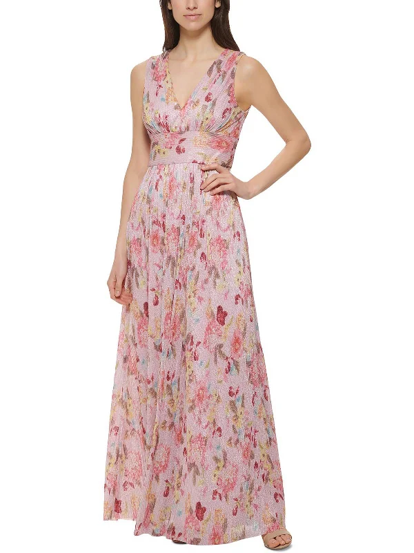 Womens Metallic Long Evening Dress Tunics Denim casual