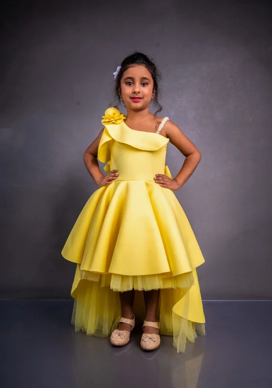 Pre-Order: Yellow Hi low Dress Tunics Running lightweight