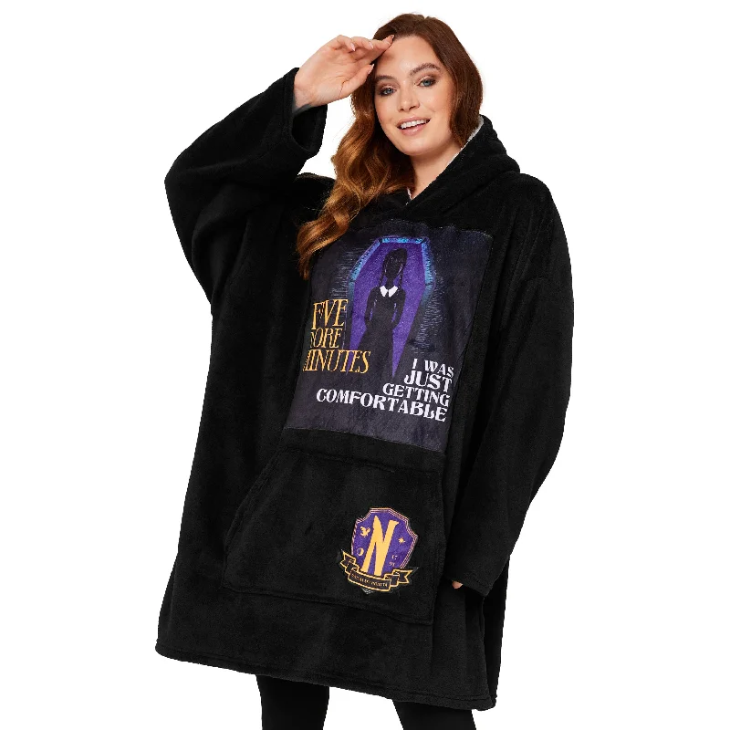 Wednesday Blanket Hoodie for Women and Teenagers - Black/Purple Hoodie with Gradient Ombre Colorful Wednesday Blanket Hoodie for Women and Teenagers - Black/Purple Hoodie with Gradient Ombre Colorful