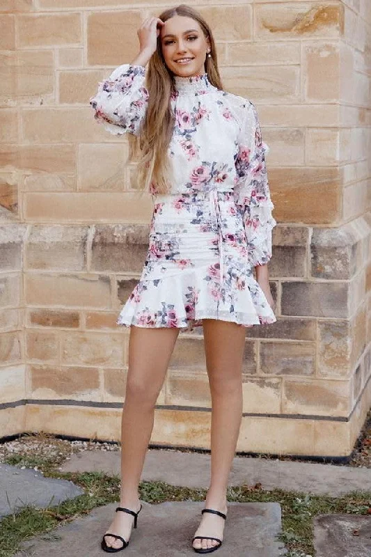 Piper Dress - White Floral (Final Sale) Tunics Velvet soft