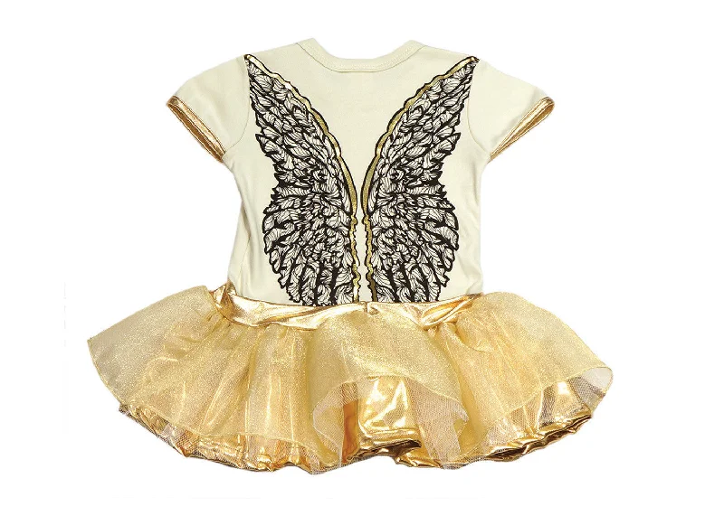 Karen Brost Baby Party Dress | Vintage Cream Tunics stripes playful
