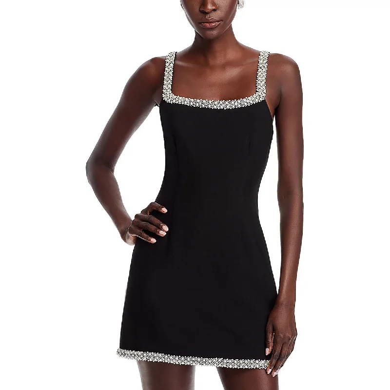 4th & Reckless Womens Elwyn Embellished Square Neck Cocktail And Party Dress Tunics Handmade artisanal 4th & Reckless Womens Elwyn Embellished Square Neck Cocktail And Party Dress Tunics Handmade artisanal