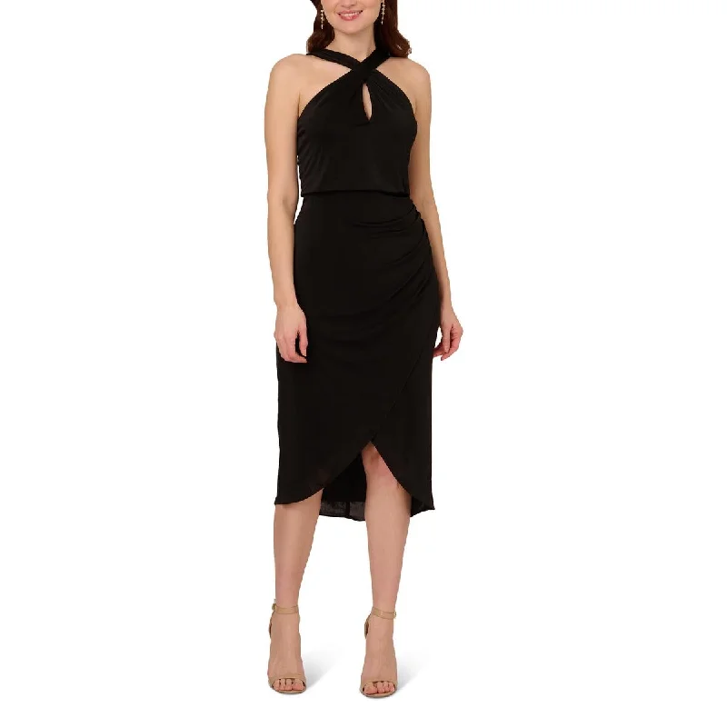 Adrianna Papell Womens Pleated  Cocktail And Party Dress Tunics Denim casual