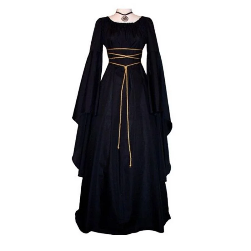 Women Halloween solid color front strappy lace up party dresses Turtleneck Warm Winter Women Halloween solid color front strappy lace up party dresses Turtleneck Warm Winter