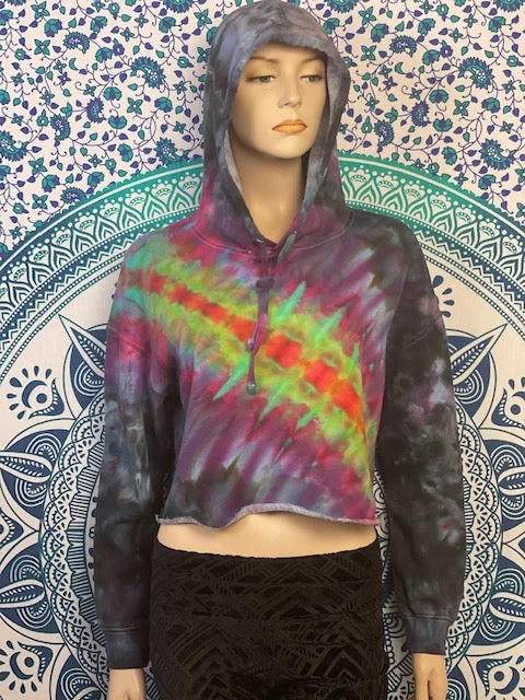 SoulShine Maine Crop Hoodie #7 Hoodie with Applique Textured Unique