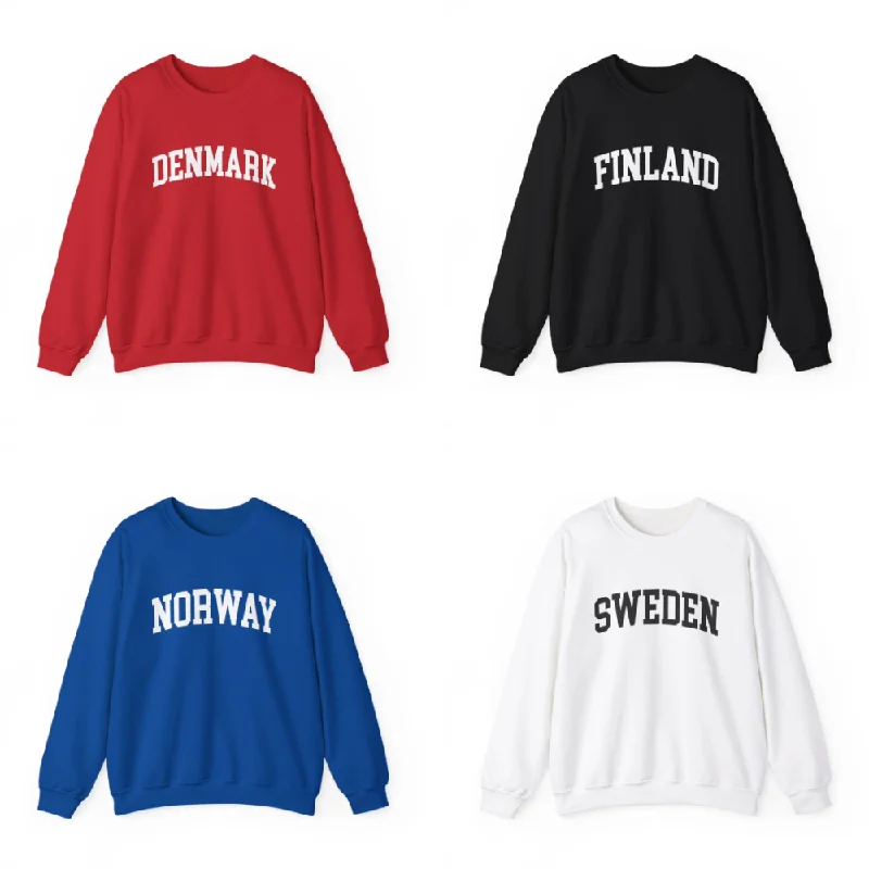 Scandinavian Crewneck Sweatshirt Hoodie with Relaxed Fit Easy Casual