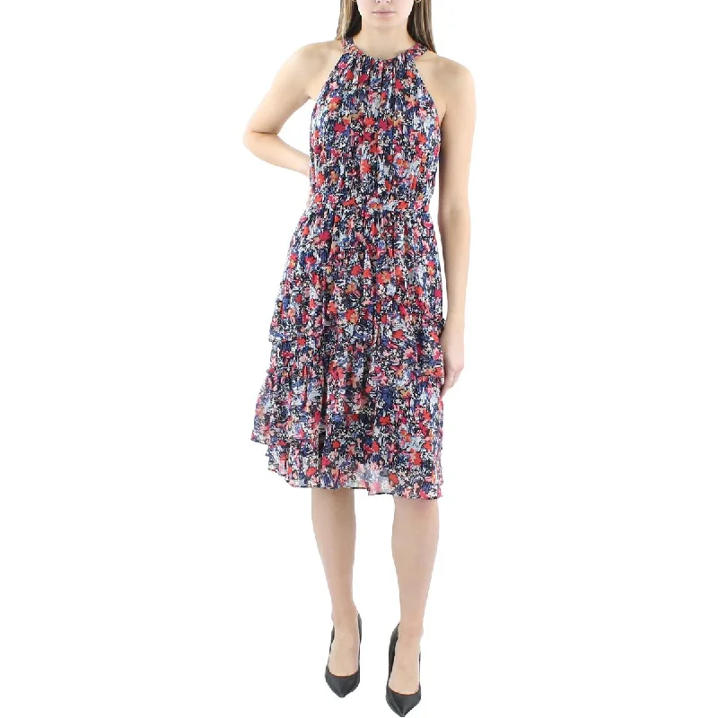 BCBGMAXAZRIA Womens Asymmetric  Cocktail And Party Dress Tunics Satin smooth