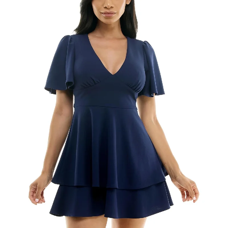 B. Darlin Womens Juniors Semi-Formal Mini Cocktail And Party Dress Tunics Cozy soft
