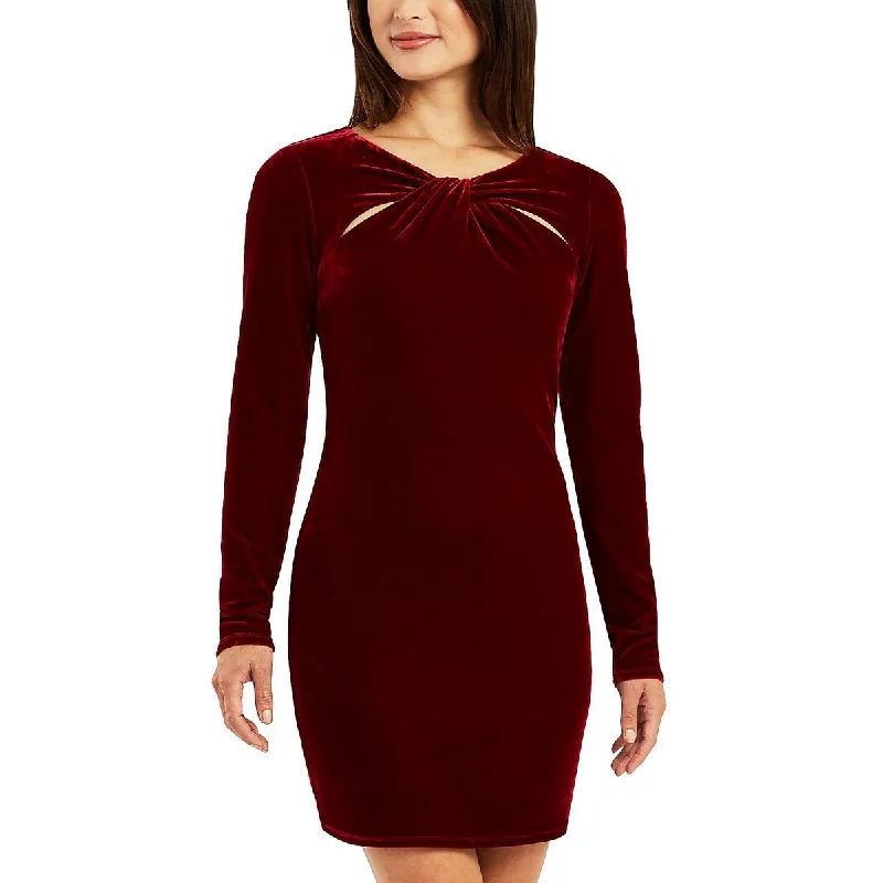 BCX Womens Juniors Velvet Mini Cocktail and Party Dress Tunics New arrival