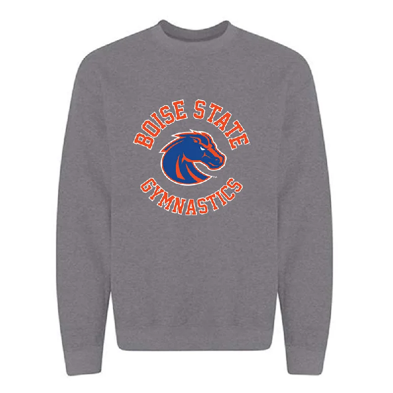 Boise State - NCAA Women's Gymnastics : Julia Melchert - Crewneck Sweatshirt Classic Shersey Hoodie with Pattern Geometric Abstract Boise State - NCAA Women's Gymnastics : Julia Melchert - Crewneck Sweatshirt Classic Shersey Hoodie with Pattern Geometric Abstract