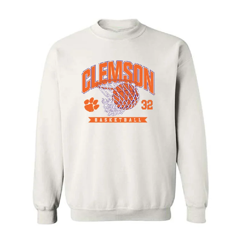 Clemson - NCAA Women's Basketball : Raven Thompson - Sports Shersey Crewneck Sweatshirt Hoodie with Hem Applique Textured Unique Clemson - NCAA Women's Basketball : Raven Thompson - Sports Shersey Crewneck Sweatshirt Hoodie with Hem Applique Textured Unique