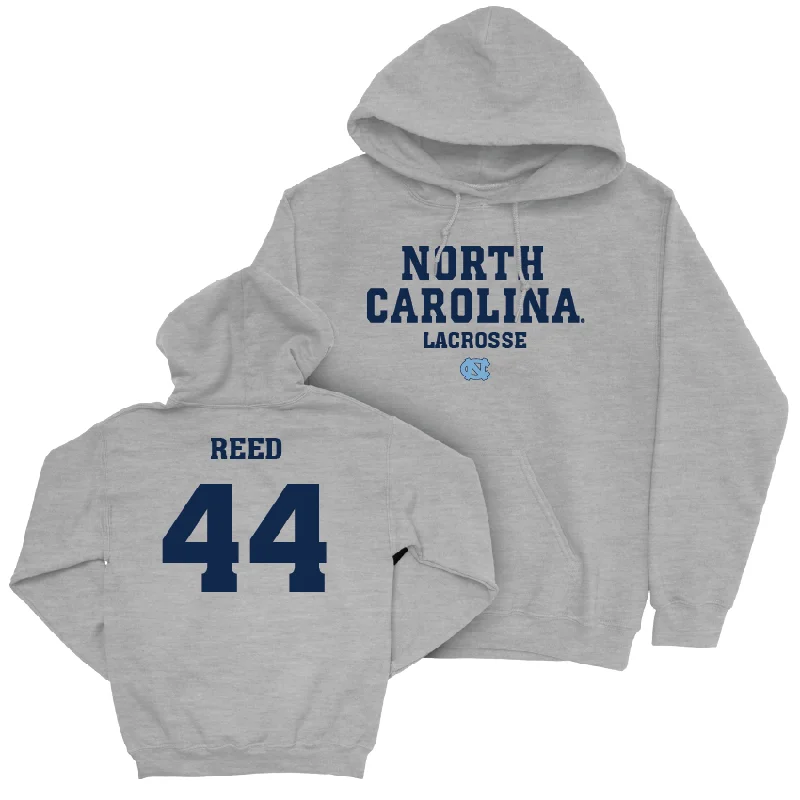 UNC Women's Lacrosse Sport Grey Staple Hoodie - Flynn Reed Hoodie with Hem Raw Edge Edgy Unfinished UNC Women's Lacrosse Sport Grey Staple Hoodie - Flynn Reed Hoodie with Hem Raw Edge Edgy Unfinished