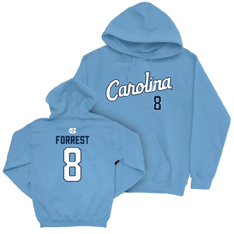 UNC Women's Lacrosse Carolina Blue Script Hoodie - Sam Forrest Oversized Hoodie Comfort Casual UNC Women's Lacrosse Carolina Blue Script Hoodie - Sam Forrest Oversized Hoodie Comfort Casual