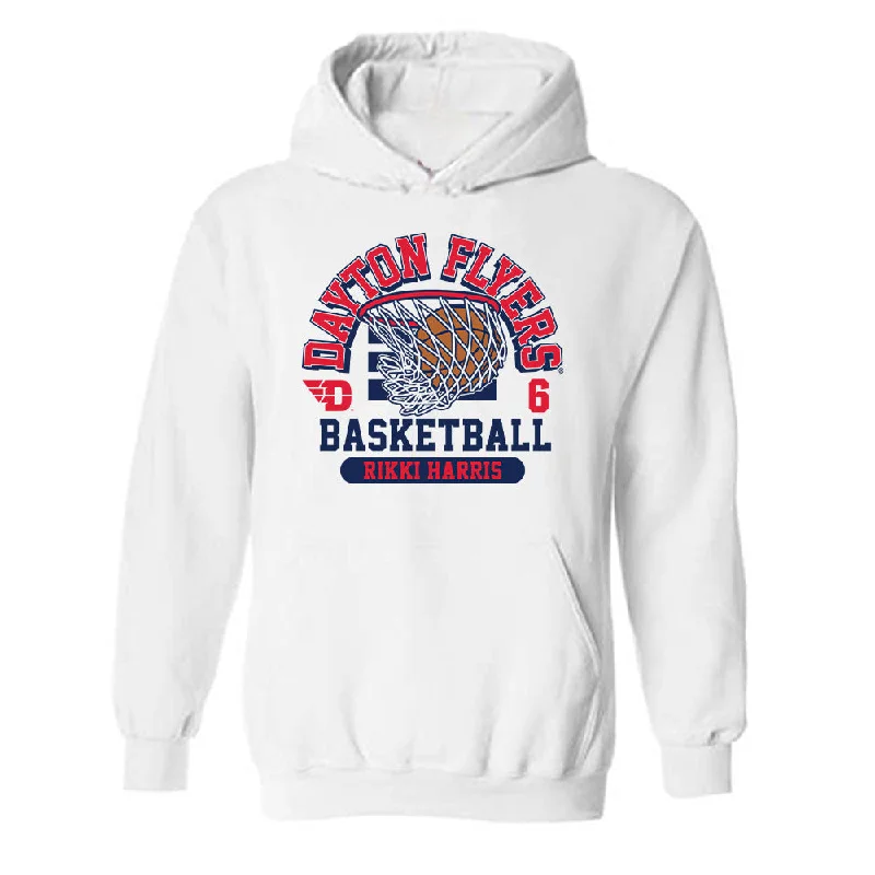 Dayton - NCAA Women's Basketball : Rikki Harris - Classic Fashion Shersey Hooded Sweatshirt Hoodie with Crew Neck Simple Timeless Dayton - NCAA Women's Basketball : Rikki Harris - Classic Fashion Shersey Hooded Sweatshirt Hoodie with Crew Neck Simple Timeless