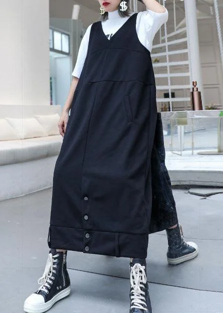 Classy sleeveless cotton dresses Tutorials black v neck long Dresses fall Tunics Stylish modern Classy sleeveless cotton dresses Tutorials black v neck long Dresses fall Tunics Stylish modern
