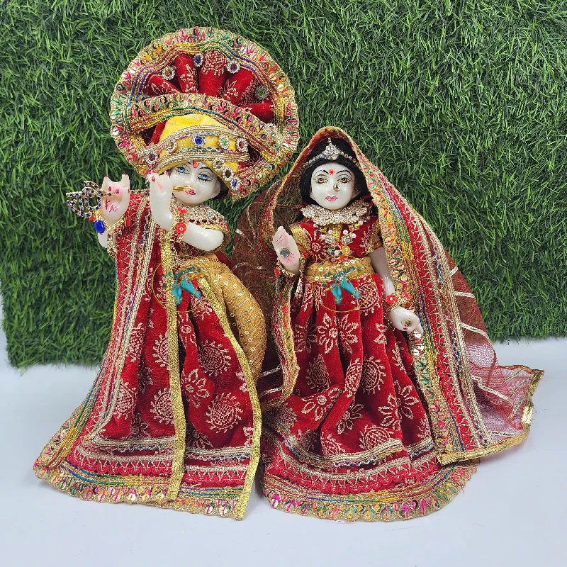 Valentine Special dress for Radha Krishna Crew Neckline Casual