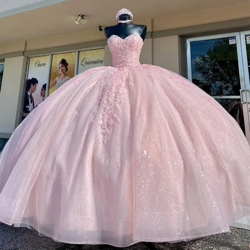 Sweetheart Light Pink Quinceanera Dresses Ball Gown Birthday Party Dress Tunics Solid Classic Sweetheart Light Pink Quinceanera Dresses Ball Gown Birthday Party Dress Tunics Solid Classic