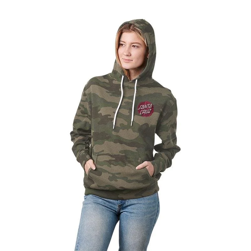 Santa Cruz Bouquet Dot P/O Hooded Womens Sweatshirt Hoodie with Typography Text Message Santa Cruz Bouquet Dot P/O Hooded Womens Sweatshirt Hoodie with Typography Text Message