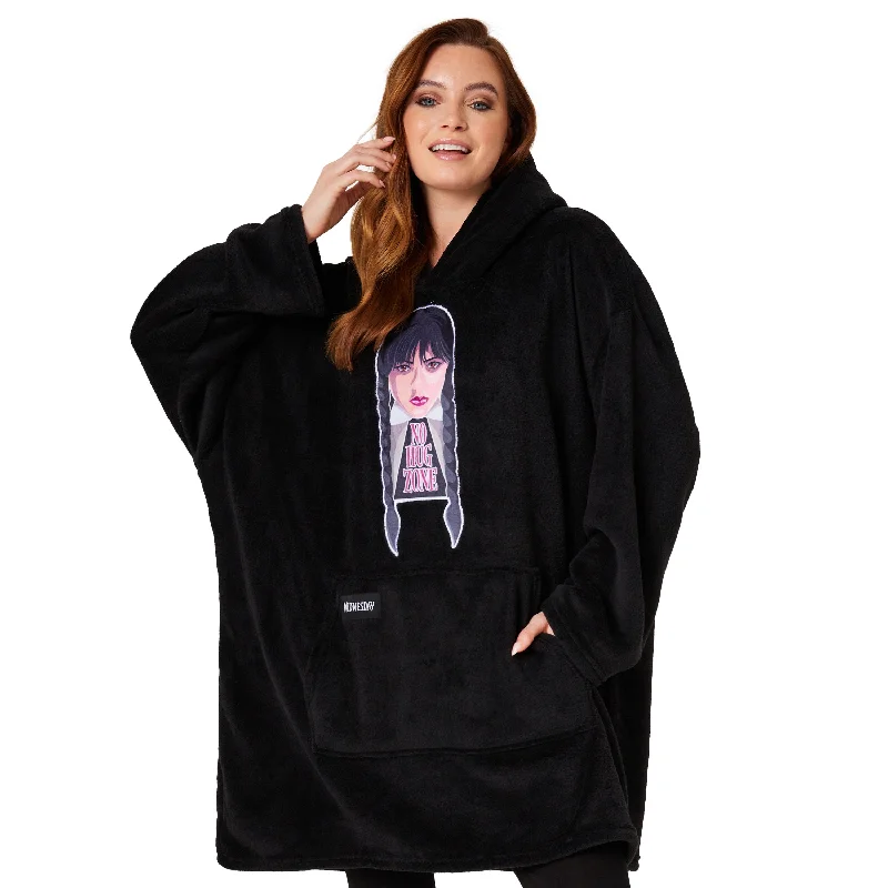 Wednesday Blanket Hoodie for Women and Teenagers - Black Hoodie with Tie-Dye Psychedelic Retro Wednesday Blanket Hoodie for Women and Teenagers - Black Hoodie with Tie-Dye Psychedelic Retro