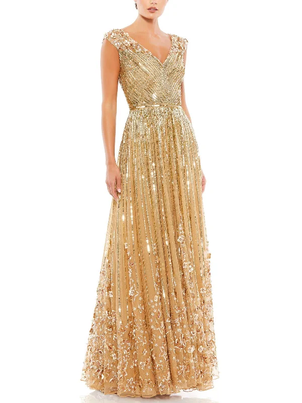 Womens Sequined Maxi Evening Dress Tunics Gym athletic