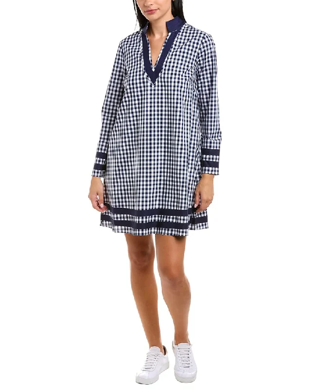 Sail to Sable Gingham A-Line Tunic Dress Tunics Sophisticated sleek