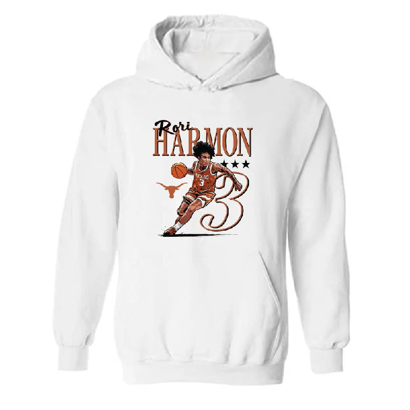 Texas - NCAA Women's Basketball : Rori Harmon - Signature Collection Version 1 Player Collage Hooded Sweatshirt Hoodie Dress Longline Feminine Texas - NCAA Women's Basketball : Rori Harmon - Signature Collection Version 1 Player Collage Hooded Sweatshirt Hoodie Dress Longline Feminine