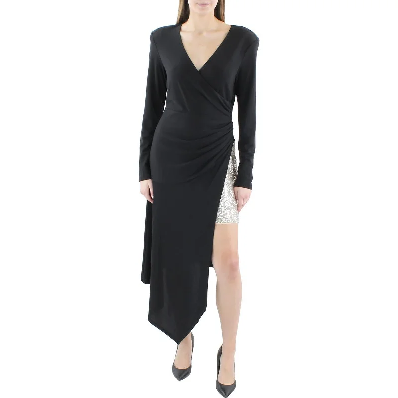BCBGMAXAZRIA Womens Ruched  Cocktail And Party Dress Tunics Party sparkling