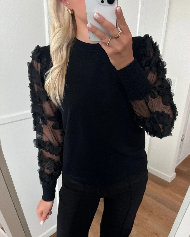 JDY sweatshirt fairview sweat black Hoodie with Sequins Glamorous Eye-catching