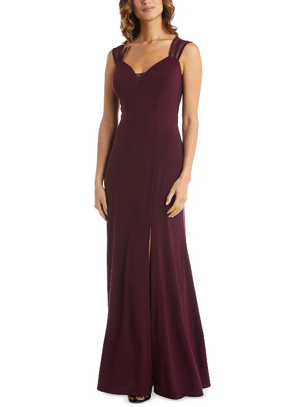 Womens Mesh Maxi Evening Dress Tunics Luxurious high-end