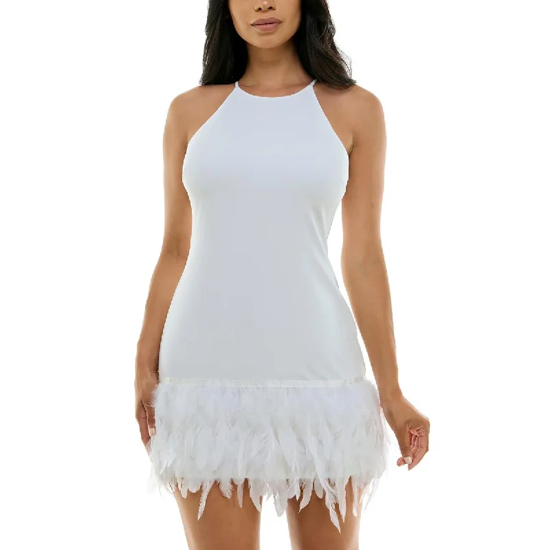 B. Darlin Womens Juniors Halter  Cocktail And Party Dress Tunics Trendy modern