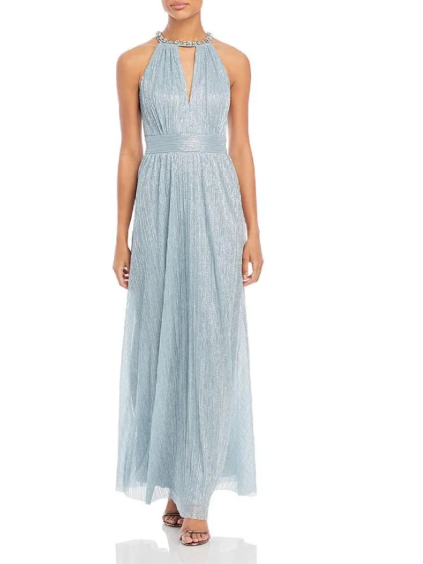 Womens Metallic Embellished Evening Dress Tunics Versatile stylish