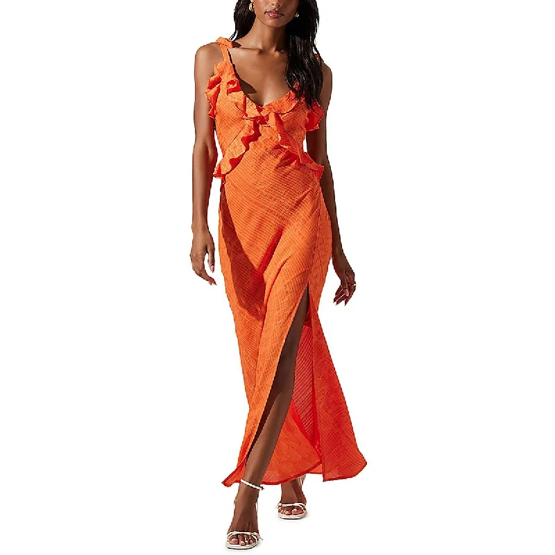 ASTR Womens High Side Slit Shoulder Tie Cocktail And Party Dress Tunics Summer linen ASTR Womens High Side Slit Shoulder Tie Cocktail And Party Dress Tunics Summer linen